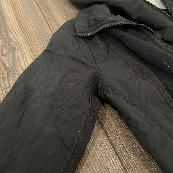 Athleta Cold Front Hybrid Jacket Women's 2XS Black Full Zipper Hoodie Pockets - Picture 7 of 8